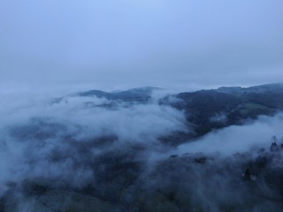 Foggy Landscape from above
