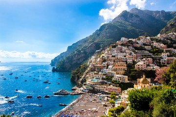 View of Positano in the Amalfi Coast, Italy