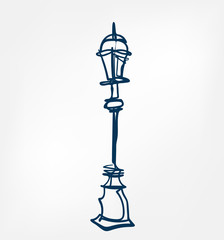 streetlight one line vector design element isolated