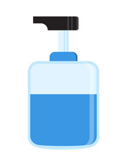 Hand sanitizer icon vector. Anti-bacterial Spray. Personal hygiene dispenser, infection control symbol against colds, flu, coronavirus.