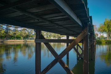 Pequeño Puente en Islita de la terminal de Ómnibus de la ciudad de Saens Peña - Chaco -Argentina