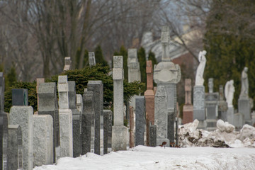 cemetery in winter