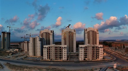 Fototapeta premium New neighborhood Neot Afek in Kiryat Bialik building site 