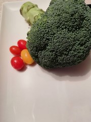 broccoli and broccoli on plate