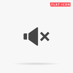 Fototapeta premium Sound Off, Mute flat vector icon