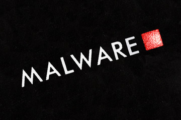 Macro photograph of malware virus detection indicator light. 