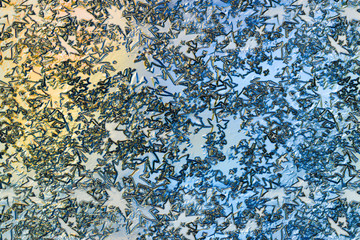 Relief Abstract Background. Blue leaf shape defocused pattern wallpaper.