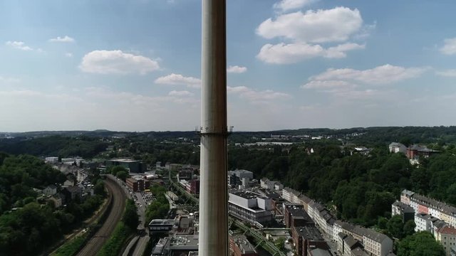 Bayerwerk Schornstein Wuppertal Drohne
