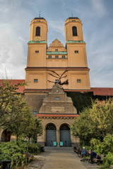 berlin, germany - 23.09.2019 - kirche zum vaterhaus im stadtviertel baumschulenweg