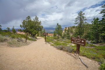 hiking the peek-a-boo loop in bryce canyon in utah in the usa