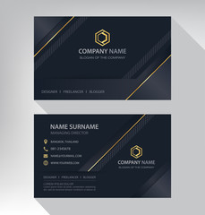 Business card in modern luxury style black and gold color