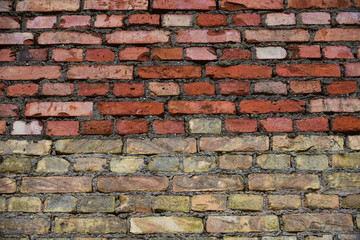 Old brick wall texture grunge background.
