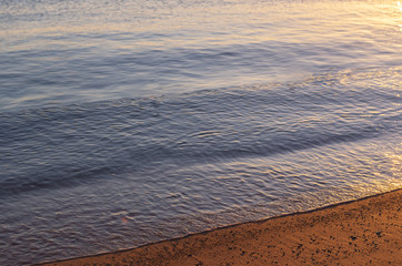 Dawn on the sea beach
