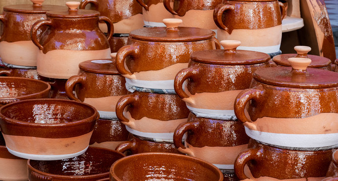 typical clay pots from the Spanish area of Pereruela, (Zamora).