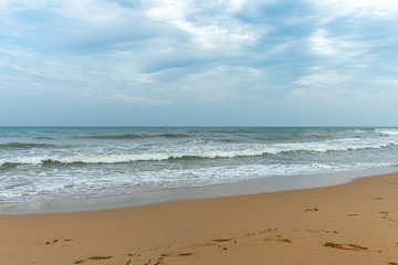 Fototapeta na wymiar Surf on a beach in Alicante. Spain