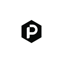 P initial logo vector template