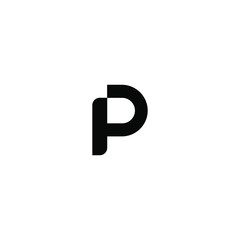 P initial logo vector template