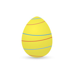 Isolated decorated easter eggs