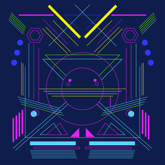 the geometry background vector illustration