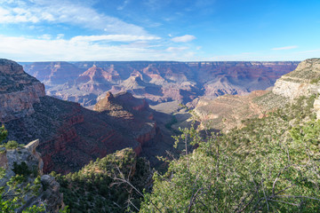 Fototapeta premium hiking the rim trail in grand canyon national park, arizona, usa