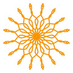 Abstract mandala on white background. Greeting Card, Invitation, Tattoo. Anti-Stress Therapy Pattern.