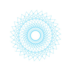 Spirograph abstract element on a white background.