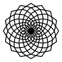 Obraz premium Abstract mandala on white background. Greeting Card, Invitation, Tattoo. Anti-Stress Therapy Pattern.