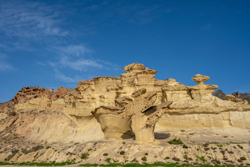 Eroded rocks on the mediterranean coast