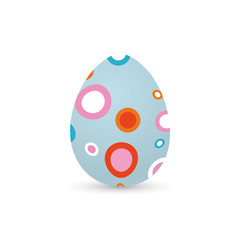 Isolated decorated easter eggs