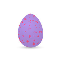 Isolated decorated easter eggs