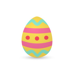 Isolated decorated easter eggs