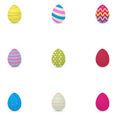 Fototapeta premium Set of decorated easter eggs