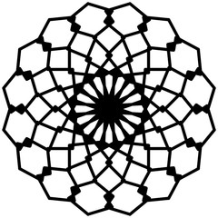 Obraz premium Abstract mandala on white background. Greeting Card, Invitation, Tattoo. Anti-Stress Therapy Pattern.