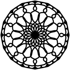 Abstract mandala on white background. Greeting Card, Invitation, Tattoo. Anti-Stress Therapy Pattern.
