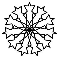 Abstract mandala on white background. Greeting Card, Invitation, Tattoo. Anti-Stress Therapy Pattern.