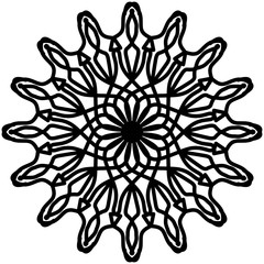 Abstract mandala on white background. Greeting Card, Invitation, Tattoo. Anti-Stress Therapy Pattern.