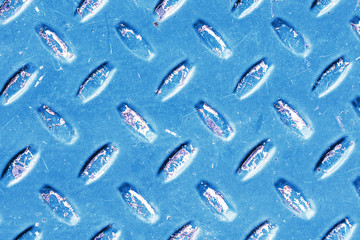 Metal grid walkway. Grunge steel mesh texture. Heavy iron backdrop pattern. Industrial grate design background.