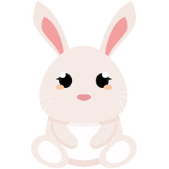 Isolated cute easter bunny