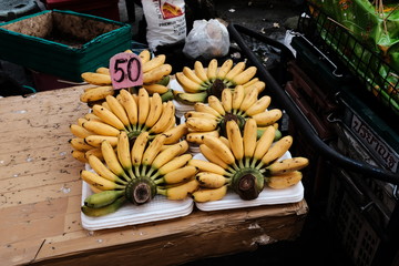 Bananas for sale in market, Bangkok, Thailand.