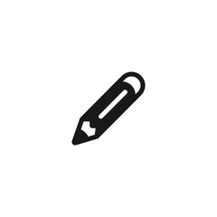 Pencil Icon. Pencil vector icon in black on a white background.
