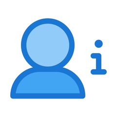 User account information icon in flat style. Personal information sign. Social media profile info sign for modern web and mobile UI design.