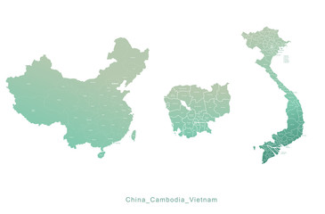 south asia countries map. china map. vietnam map. cambodia map.