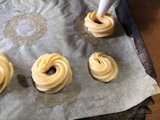 Making of Italian Zeppole pastry