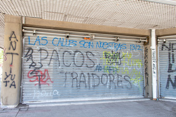 Santiago chile revolution 2019 street art