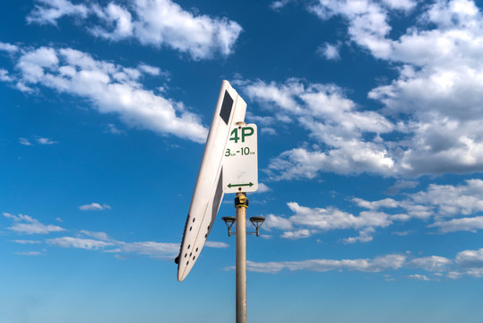 Bad Day, Broken Surfboard On A Parking Sign, Sydney Australia