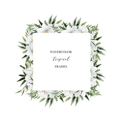 White magnolia frame