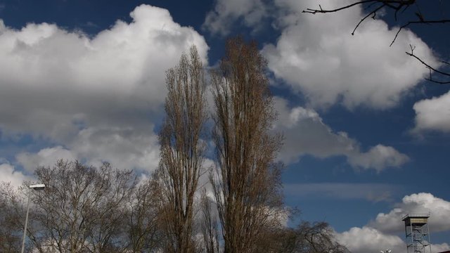 Sunny impressions from the surroundings of Tempelhof Airport in Berlin (Closed on October 30, 2008) of March 5, 2020, Germany