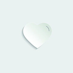 paper heart icon vector. Symbol of love icon