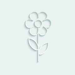 paper flower icon, eco icon. nature sing, logo eco