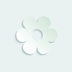paper flower icon, eco icon. nature sing, logo eco